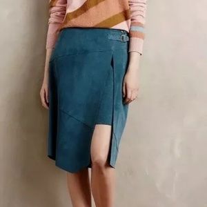 NWT ANTHROPOLOGIE LeifsDottir Suede Skirt 6 petite